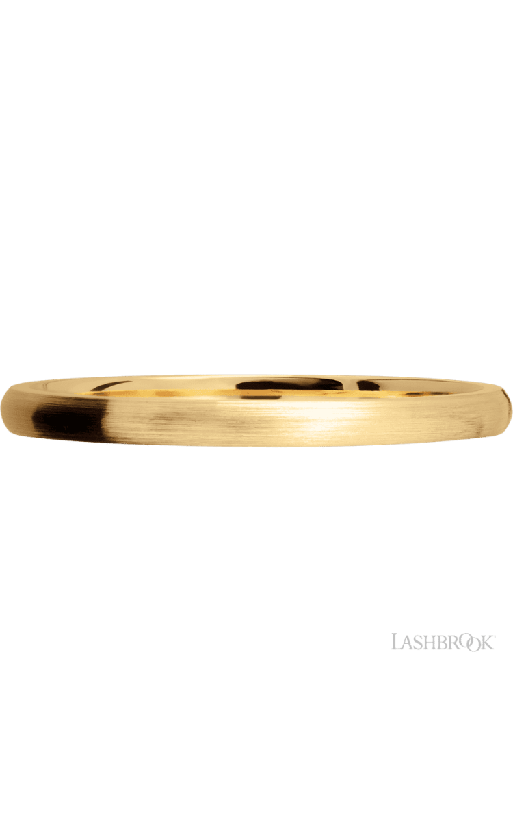 2 mm wide Domed 14K Yellow Gold band. - Diamonds By Rothschild
