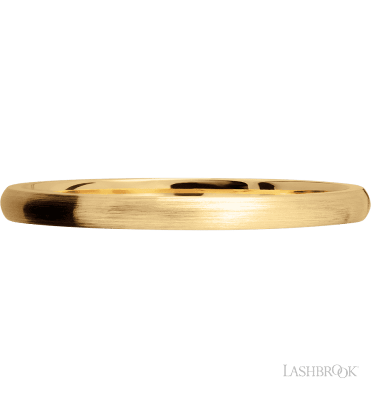 2 mm wide Domed 14K Yellow Gold band. - Diamonds By Rothschild