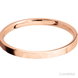 2 mm wide Flat 14K Rose Gold band. - Diamonds By Rothschild