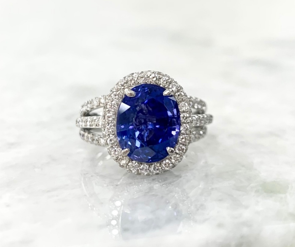 Precious Stone Engagement Ring