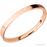 2 mm wide Flat 14K Rose Gold band.