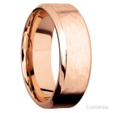 8 mm wide High Bevel 14K Rose Gold band.