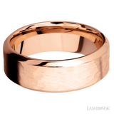8 mm wide High Bevel 14K Rose Gold band.