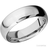7 mm wide Domed Bevel 14K White Gold band.