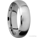 7 mm wide Domed Bevel 14K White Gold band.