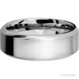 Lashbrook 8 mm wide High Bevel 14K White Gold band.