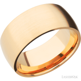 10 mm wide Domed 14K Yellow Gold band.