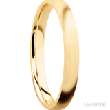 3 mm wide Domed 14K Yellow Gold band.