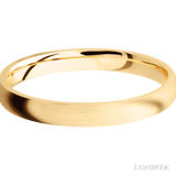 3 mm wide Domed 14K Yellow Gold band.
