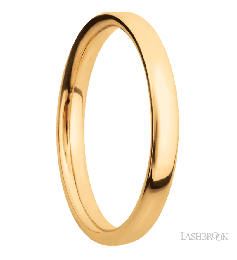 3 mm wide Ultra Comfort (our most comfortable profile) 14K Yellow Gold band.