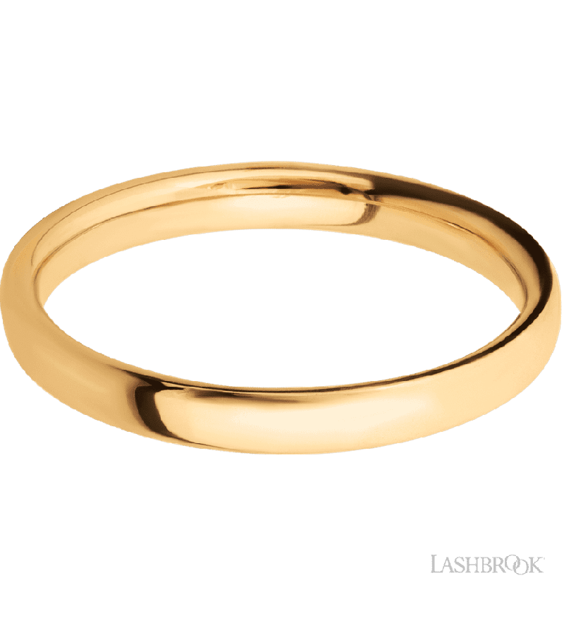 3 mm wide Ultra Comfort (our most comfortable profile) 14K Yellow Gold band.