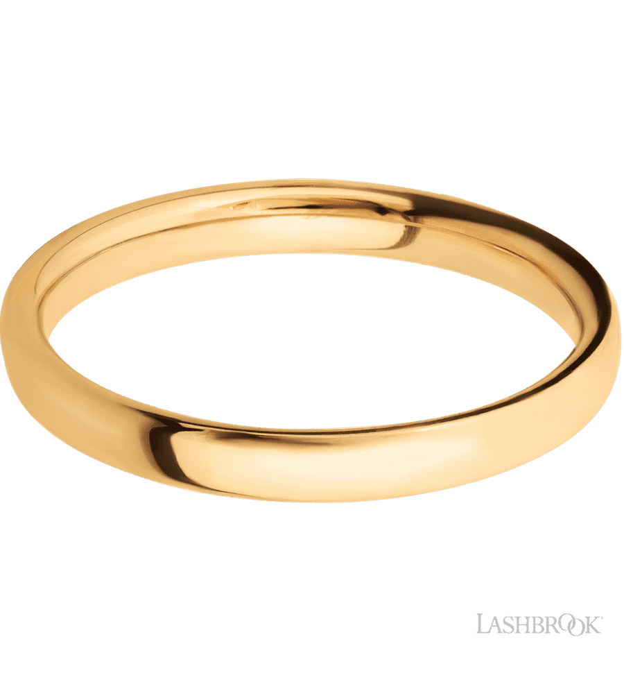 3 mm wide Ultra Comfort (our most comfortable profile) 14K Yellow Gold band.