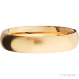 5 mm wide Domed 14K Yellow Gold band.