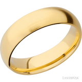 6 mm wide Domed 14K Yellow Gold band.