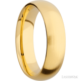 6 mm wide Domed 14K Yellow Gold band.