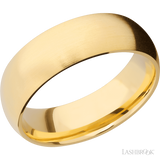 7 mm wide Domed 14K Yellow Gold band.