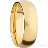 7 mm wide Domed 14K Yellow Gold band.