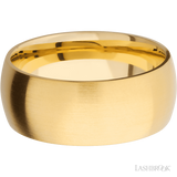 9 mm wide Domed 14K Yellow Gold band.
