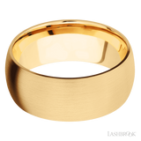 9 mm wide Domed 14K Yellow Gold band.
