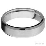 6 mm wide Beveled Titanium band.