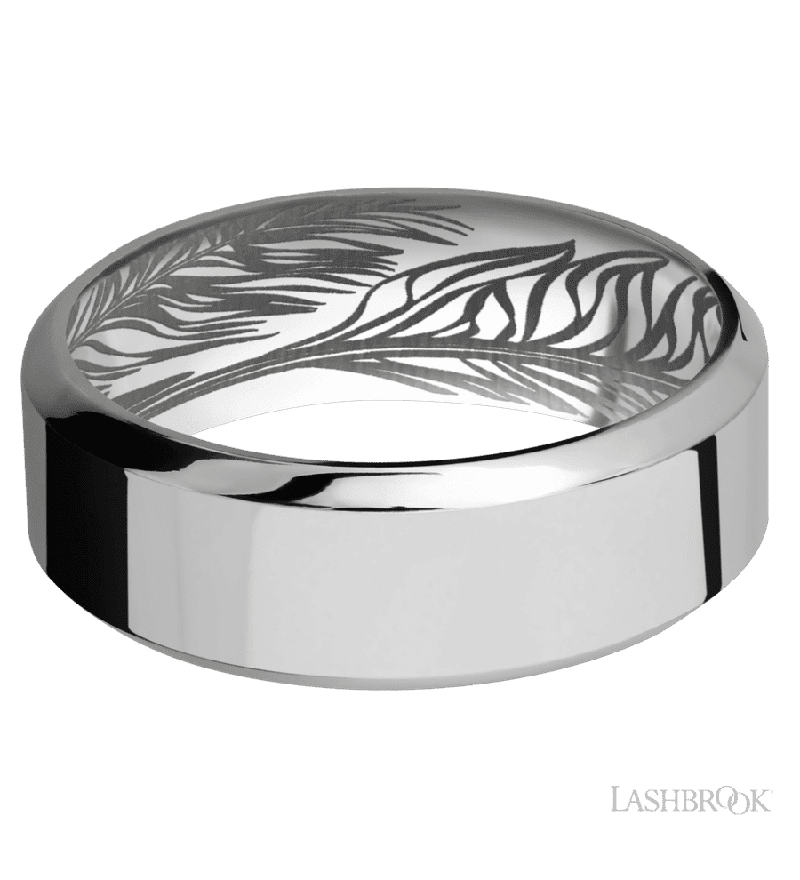 8 mm wide High Bevel Titanium band.