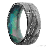 8 mm wide Flat Tightweave band featuring a Black Mother of Pearl sleeve.