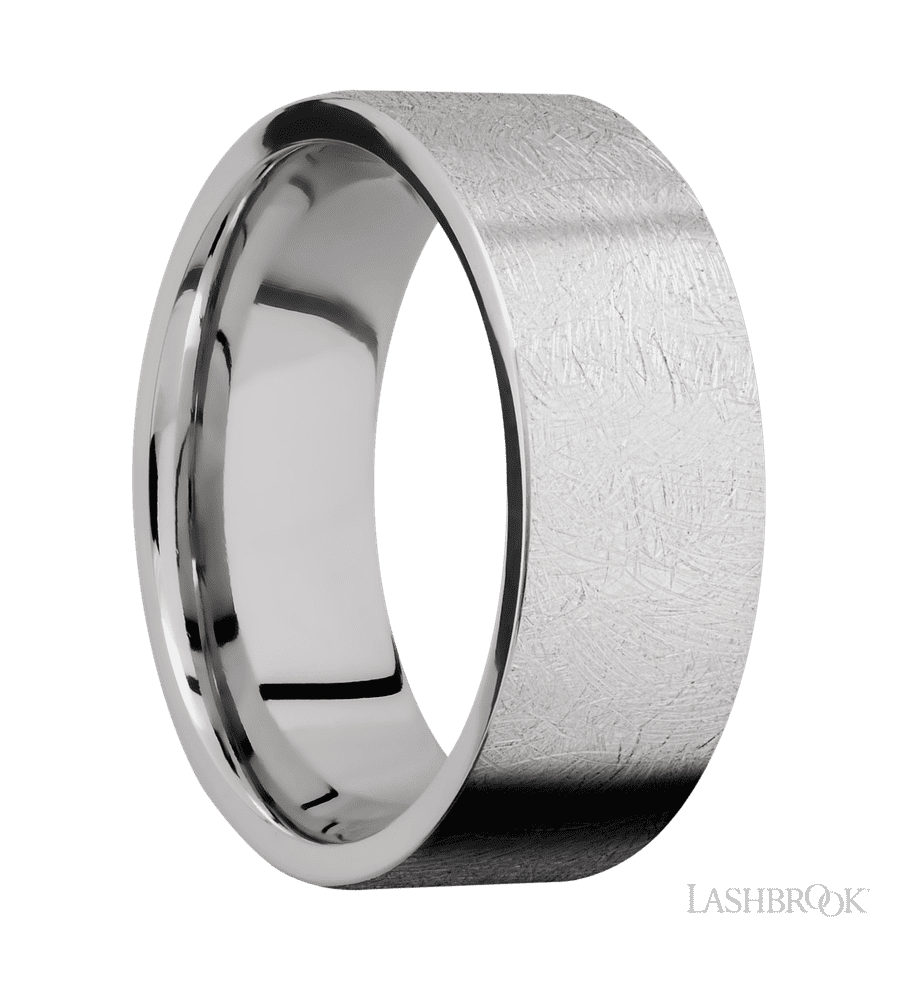 8 mm wide Flat Cobalt Chrome band.
