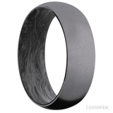 7 mm wide Domed Tantalum band featuring a Forged Carbon Fiber sleeve.