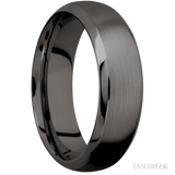 7 mm wide Domed Bevel Tantalum Noir band.