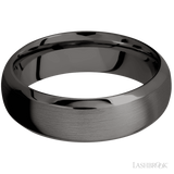 7 mm wide Domed Bevel Tantalum Noir band.