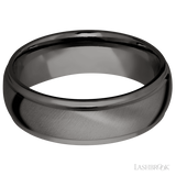 7 mm wide Domed Stepped Down Edges Tantalum Noir band.
