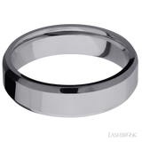 6 mm wide Beveled Tantalum band.