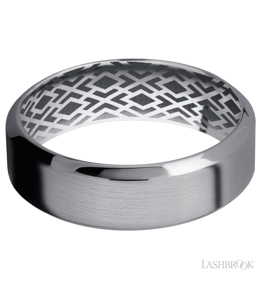 7 mm wide High Bevel Tantalum band.