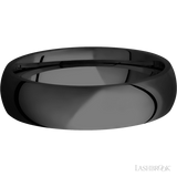 6 mm wide Domed Zirconium band.