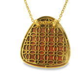 22KY Carved Cinnabar Necklace - Diamonds By Rothschild