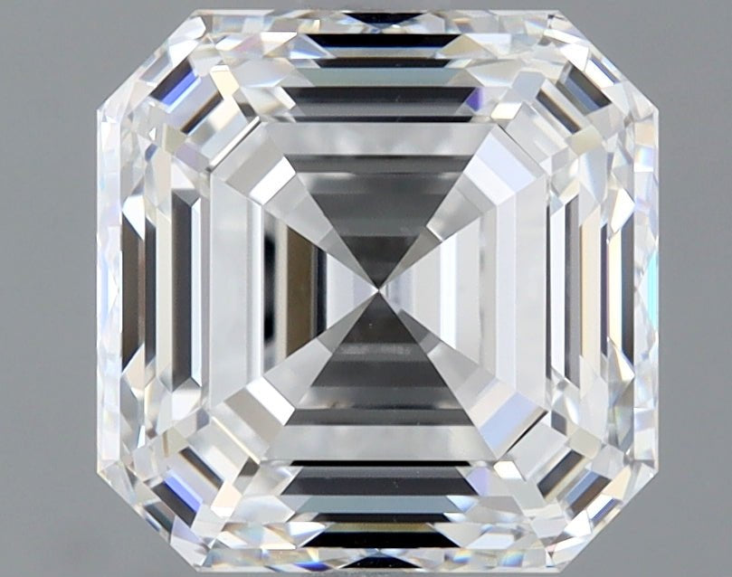 2.5 Carat Asscher Cut Natural Diamond - E VVS2 - 2.51ct - EX Symmetry Grade - Diamonds By Rothschild