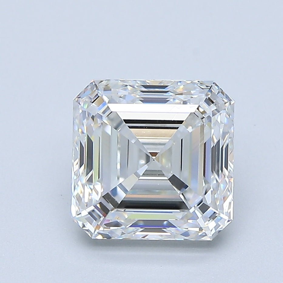 2.5 Carat Asscher - Natural Diamond - 2.52 - F - VVS2 - EX - EX - Diamonds By Rothschild