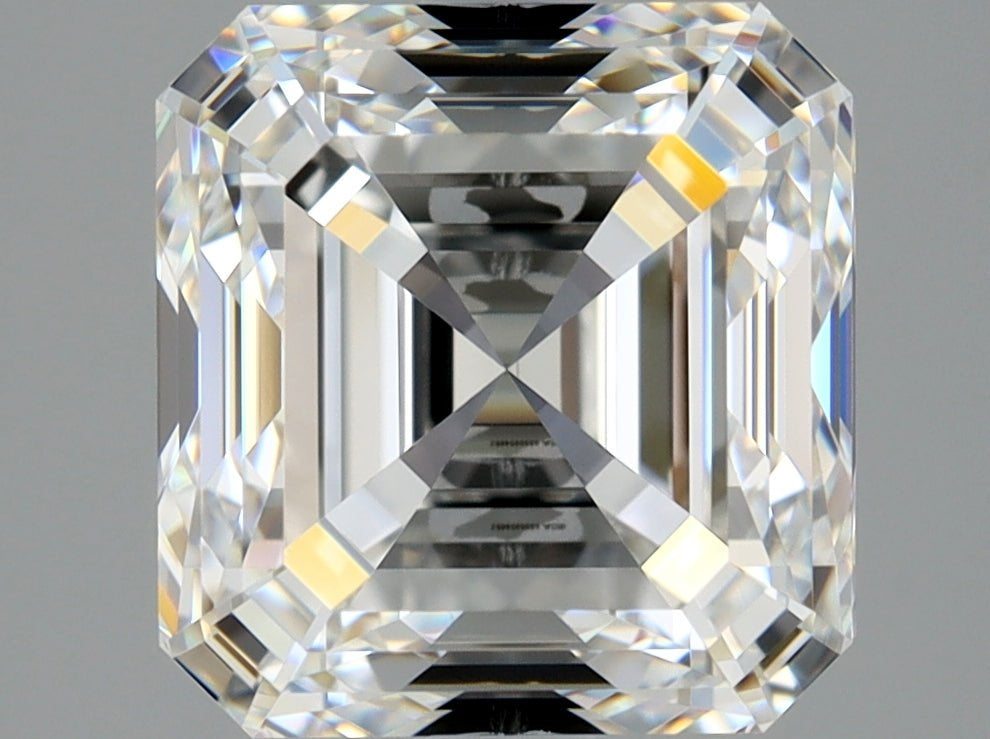 2.5 Carat Asscher - Natural Diamond - 2.7 - F - VVS1 - G - EX - EX - Diamonds By Rothschild
