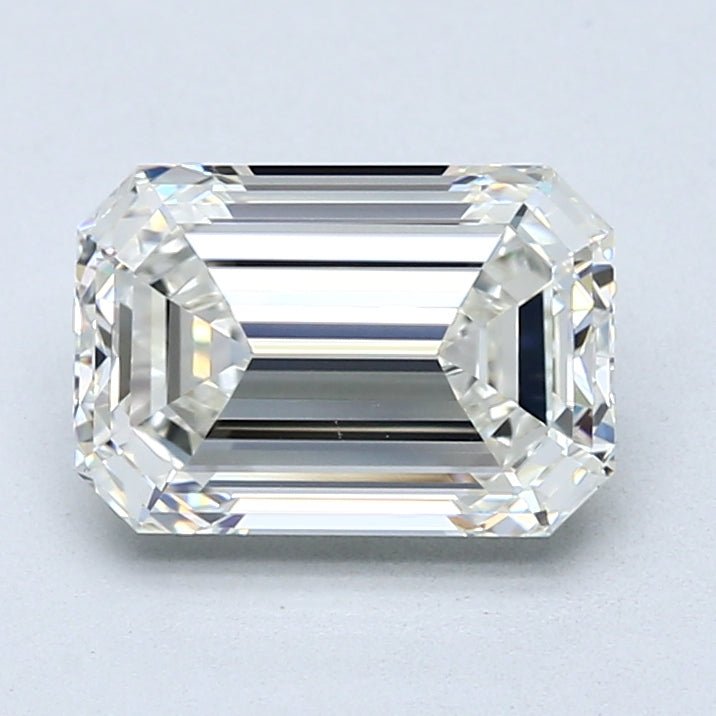 2.5 Carat Emerald Cut Natural Diamond - J VVS2 - 2.5ct - VG Cut Grade - Diamonds By Rothschild