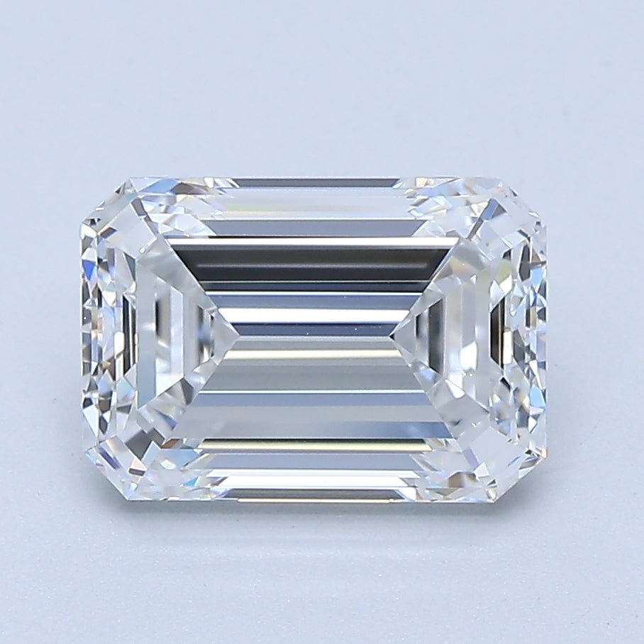 2.5 Carat Emerald - Natural Diamond - 2.5 - D - VVS2 - VG - VG - Diamonds By Rothschild