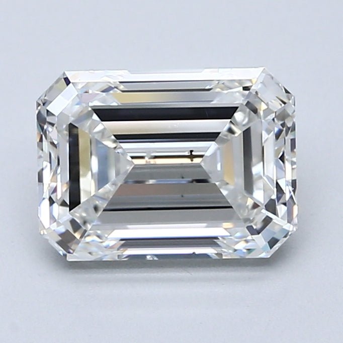 2.5 Carat Emerald - Natural Diamond - 2.5 - F - SI2 - VG - EX - EX - Diamonds By Rothschild