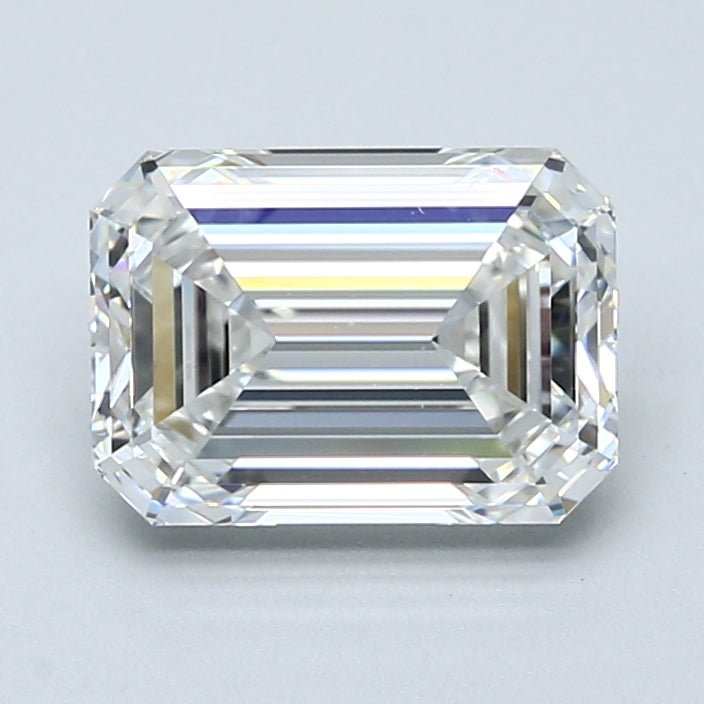 2.5 Carat Emerald - Natural Diamond - 2.5 - F - VS2 - VG - EX - EX - Diamonds By Rothschild