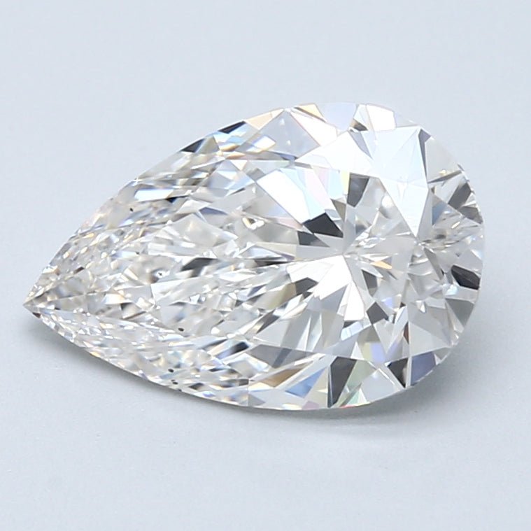 2.5 Carat Natural Diamond - PEAR 2.51ct - Diamonds By Rothschild