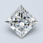 2.5 Carat Natural Diamond - PRINCESS - 2.5 - H - SI1 - Diamonds By Rothschild