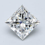 2.5 Carat Natural Diamond - PRINCESS - 2.5 - H - SI1 - Diamonds By Rothschild
