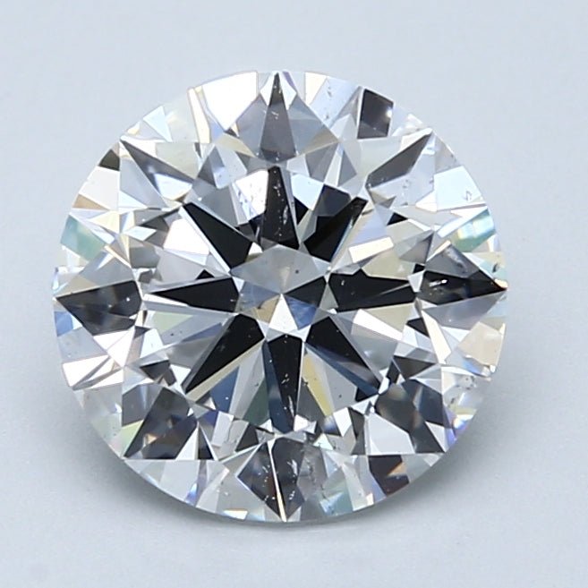 2.5 Carat Natural Diamond - Round - 2.5 - D - SI1 - Diamonds By Rothschild