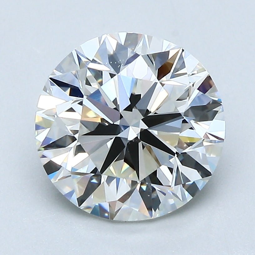 2.5 Carat Natural Diamond - Round - 2.51 - H - VVS2 - Diamonds By Rothschild