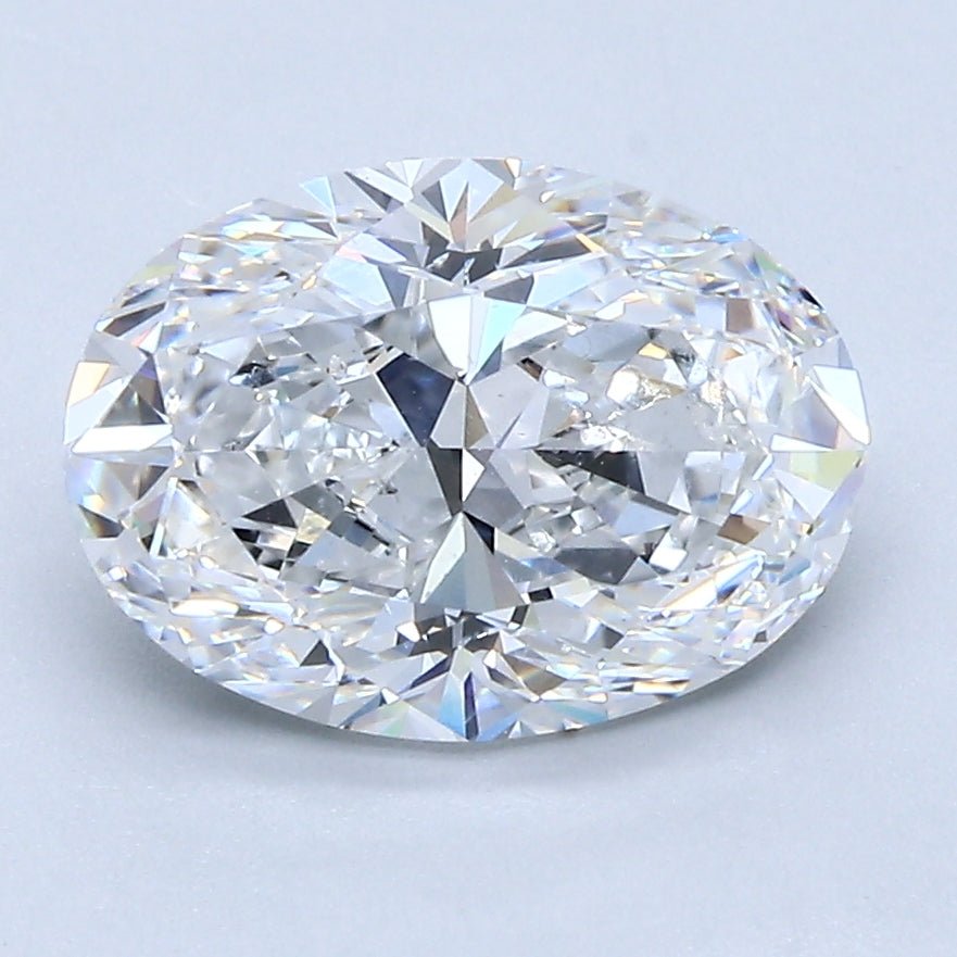 2.5 Carat Oval Cut Natural Diamond - E SI1 - 2.7ct - G Cut Grade - Diamonds By Rothschild