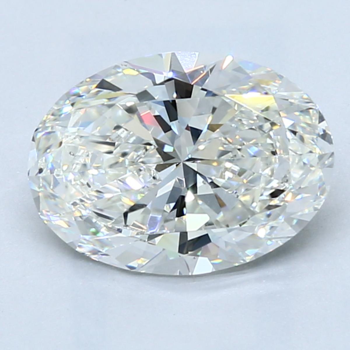 2.5 Carat Oval Cut Natural Diamond - H VS2 - 2.61ct - EX Symmetry Grade - Diamonds By Rothschild