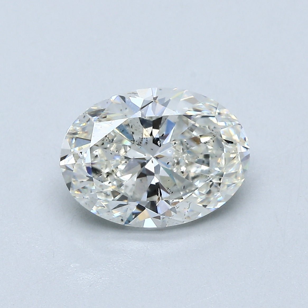 2.5 Carat Oval - Natural Diamond - 2.44 - H - SI2 - VG - EX - VG - Diamonds By Rothschild